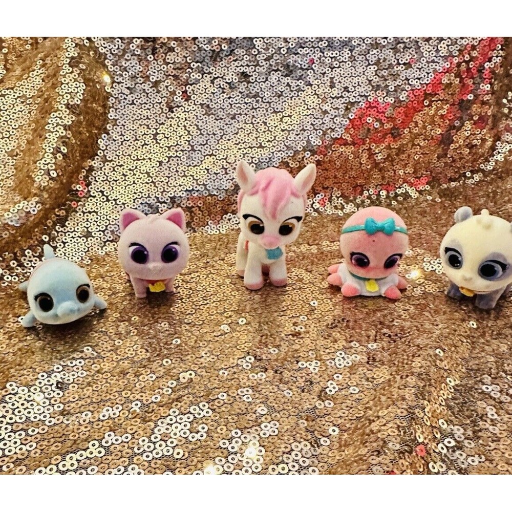Disney Jr T.O.T.S. TOT Tiny Ones Flocked Animals Mixed Lot of 5 Animal Figures
